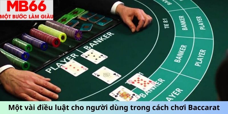 Một vài điều luật cho người dùng trong cách chơi Baccarat